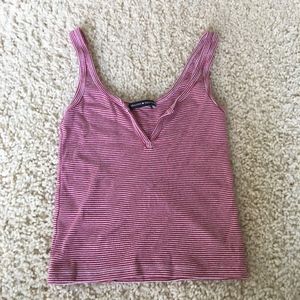 Red and White Striped Tank Top